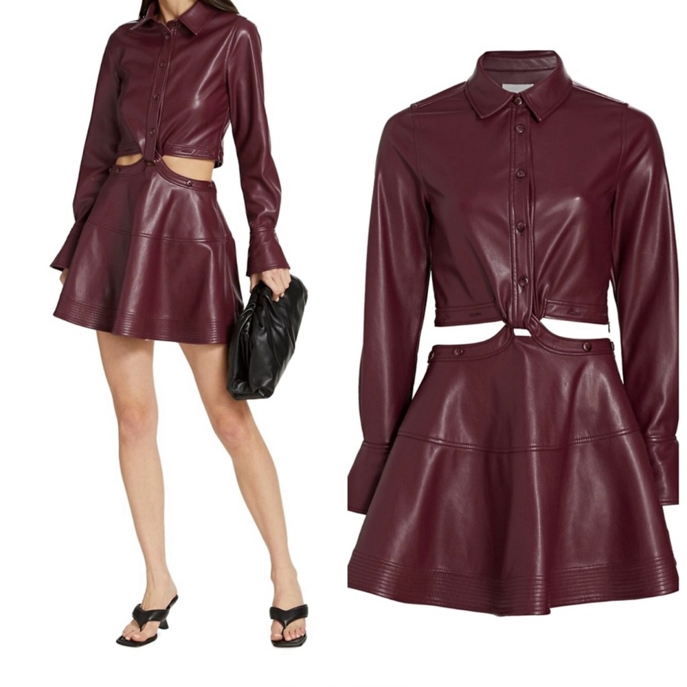 Jonathan Simkhai Elias Vegan Leather Minidress